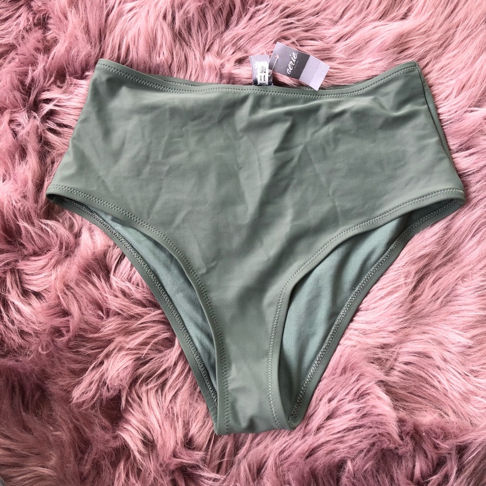 Aerie High Waisted Olive Green Bikini